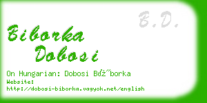 biborka dobosi business card